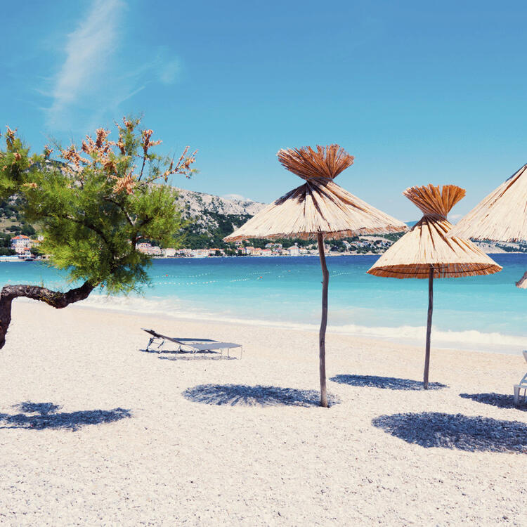 Strandleben auf der Insel Krk - Kroatien