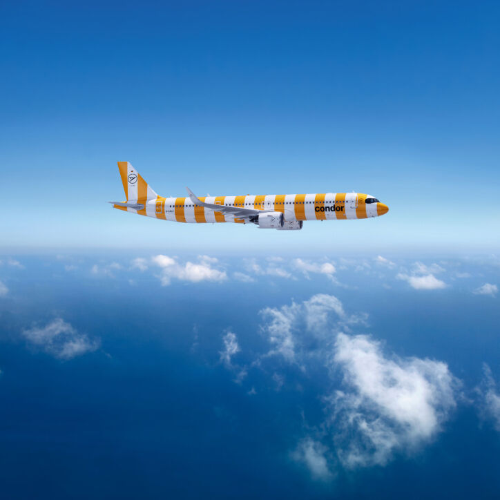 Airbus A312 Neo in der Farbe Sunshine