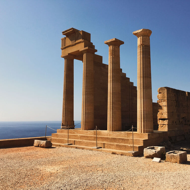 Der Lindos-Tempel auf der griechischen Insel Rhodos