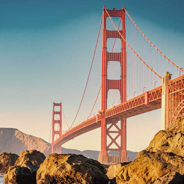 Die Golden Gate Bridge in San Francisco