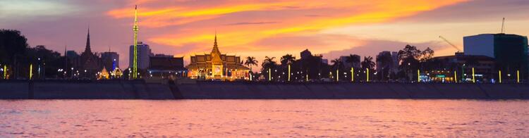 Phnom Penh Skyline Sunset