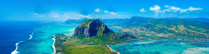 Traumhafter Blick auf die Insel Mauritius