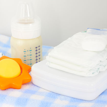 Baby-Utensilien an Bord