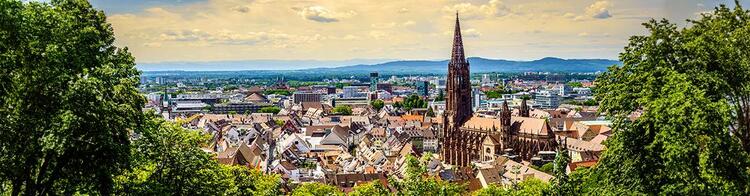 Vista general de la ciudad de Münster, en Alemania, destacando su catedral