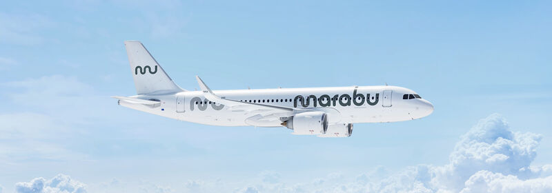 Airplane of the partner airline Marabu