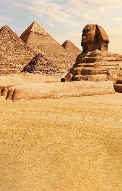 Pyramids and Sphinx at Giza-Cairo