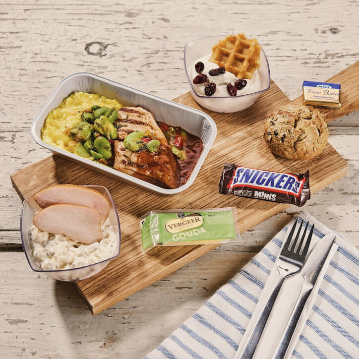 A delicious cold meal and a hot meal.