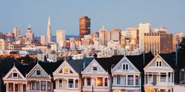 Skyline et immeubles d'habitation de San Francisco