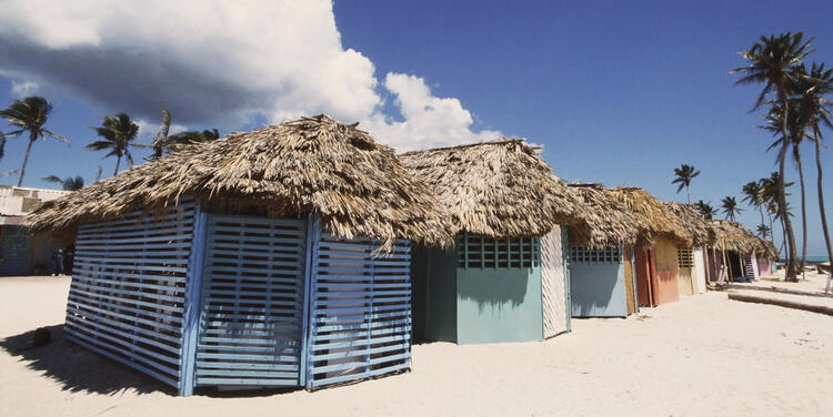 Cabines de plage colorées