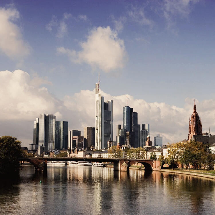 Vue sur le skyline de Francfort