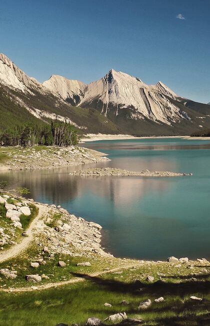 Medicine Lake in Alberta, Canada.