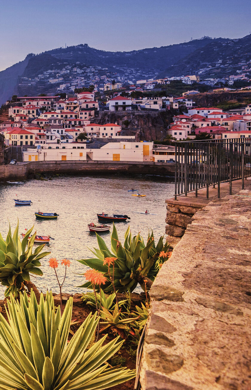 Funchal Madeira bij zonsondergang