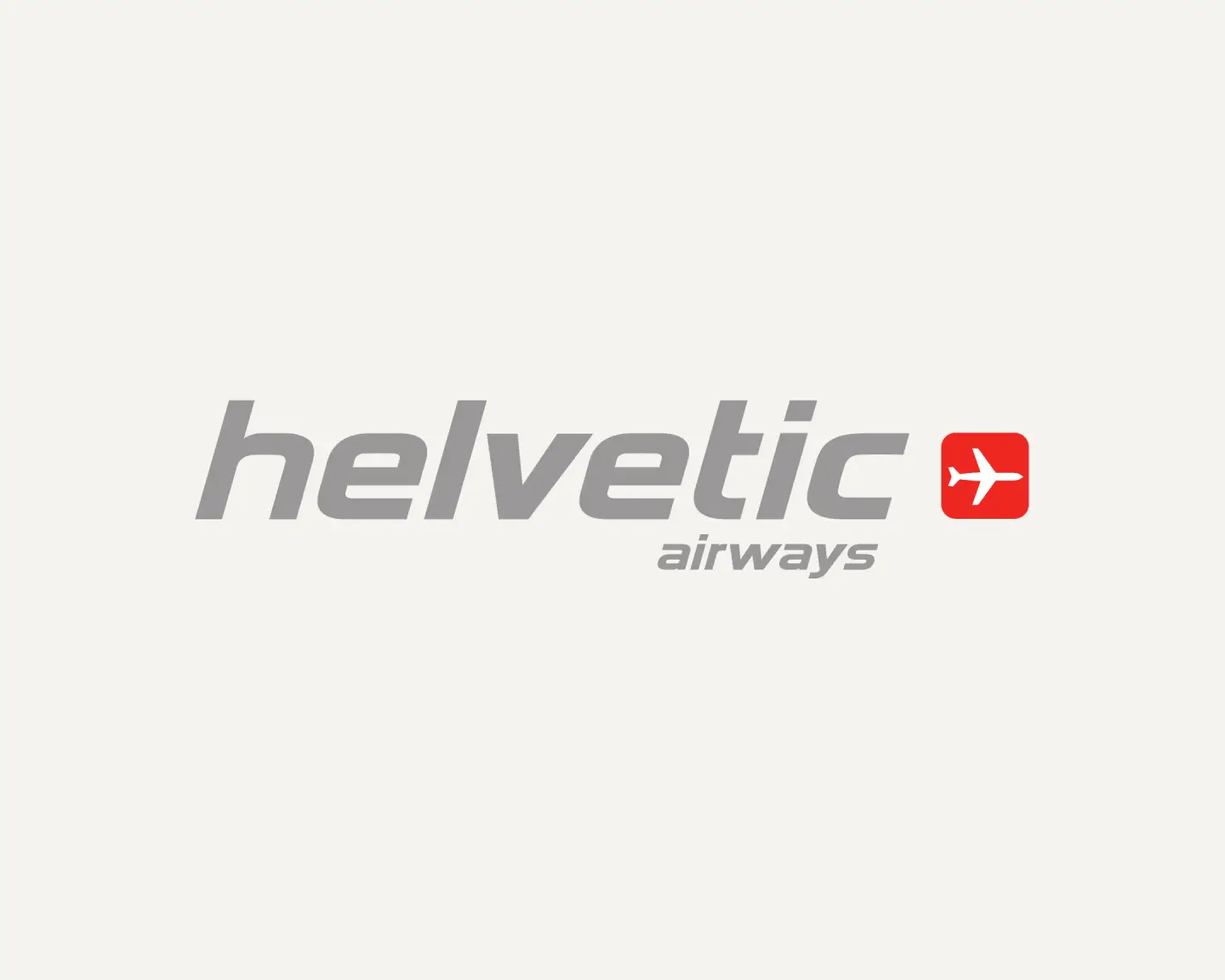 Helvetic Airways logo op een lichte achtergrond
