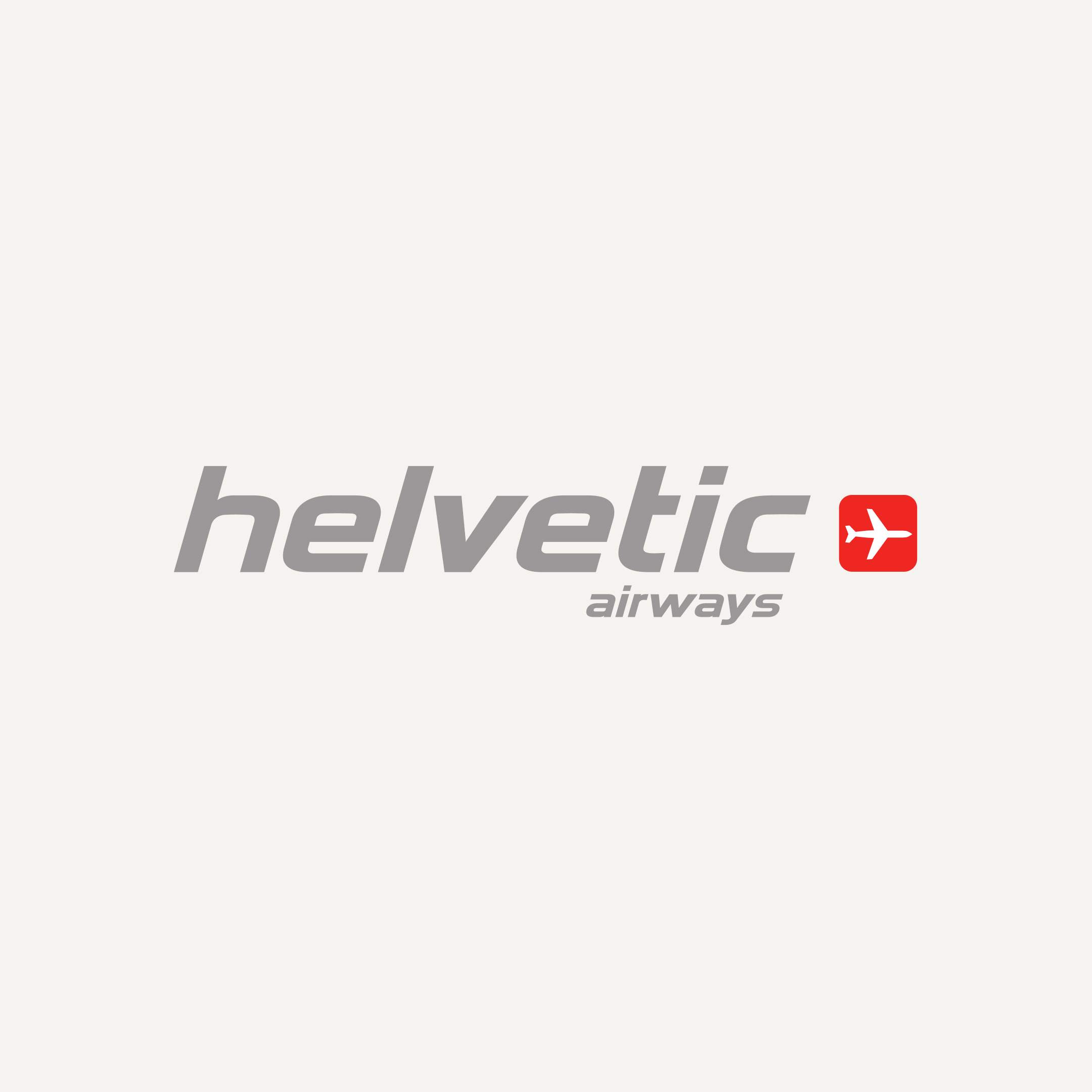 Helvetic Airways logo op een lichte achtergrond