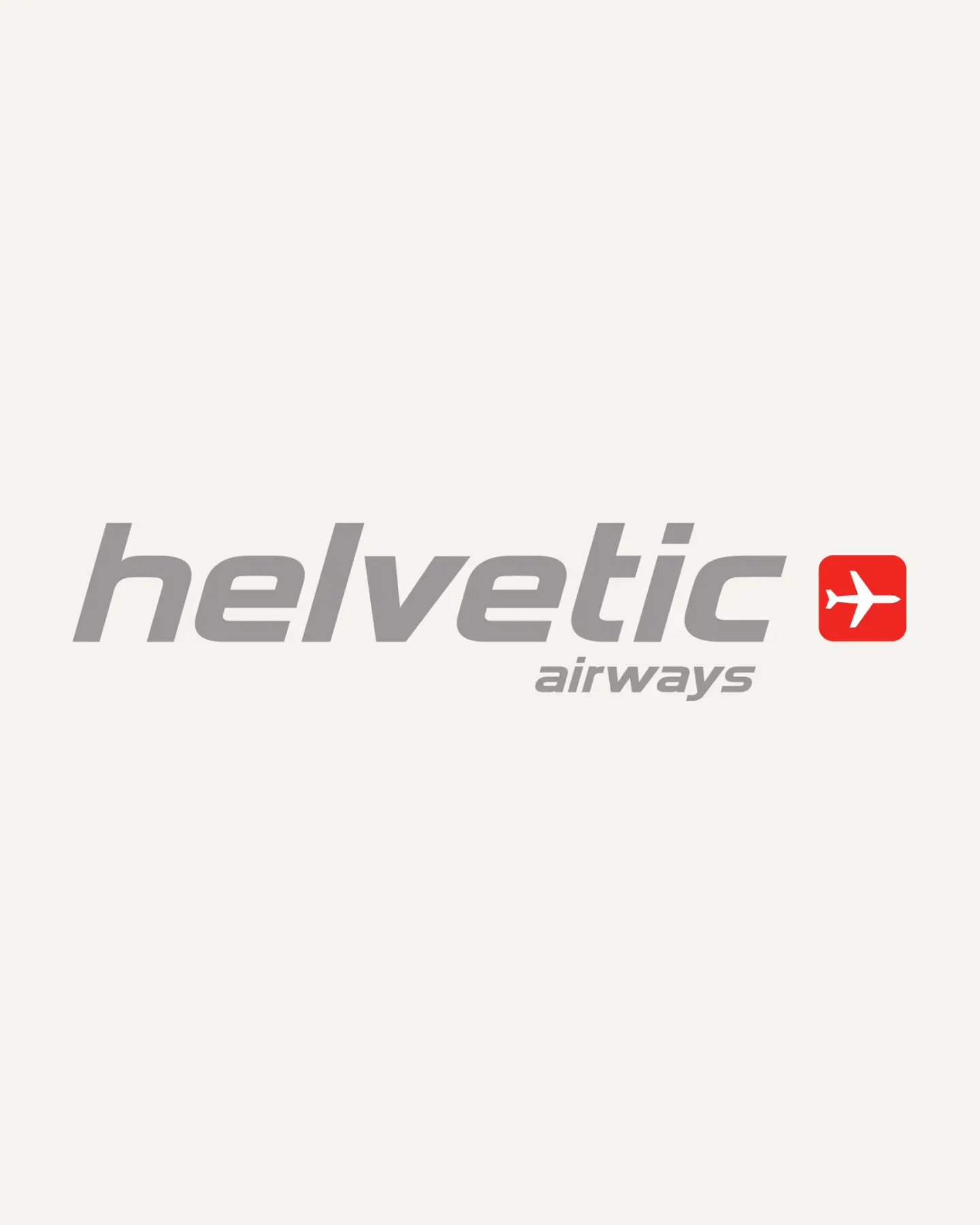 Helvetic Airways logo op een lichte achtergrond
