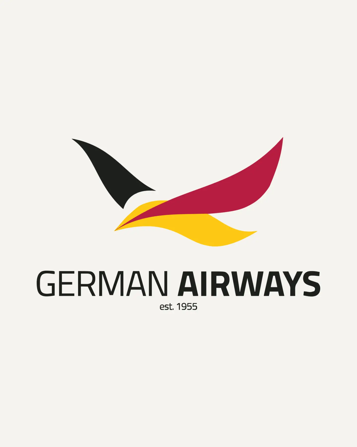 Logótipo da German Airways sobre um fundo claro