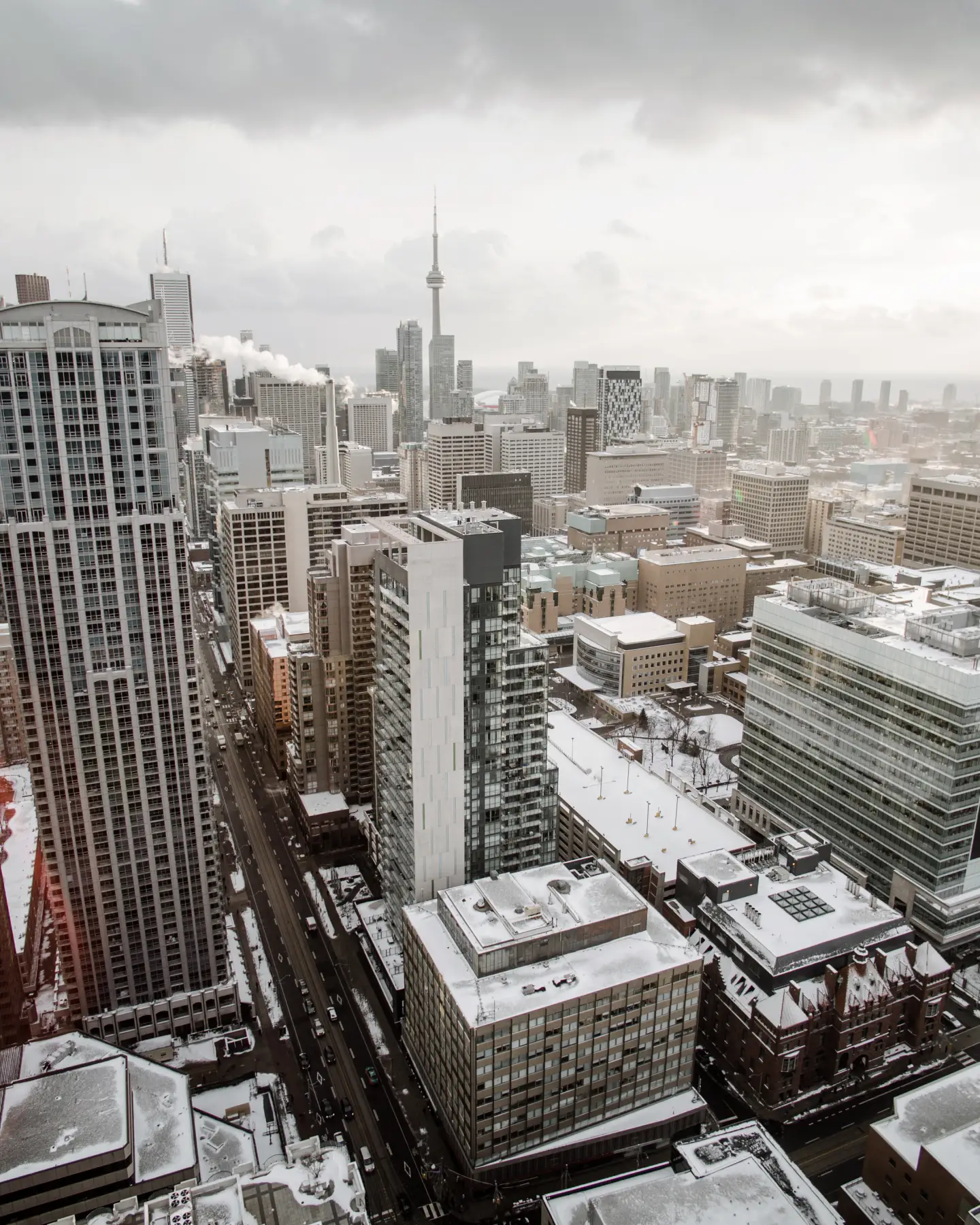 Toronto en invierno al amanecer.