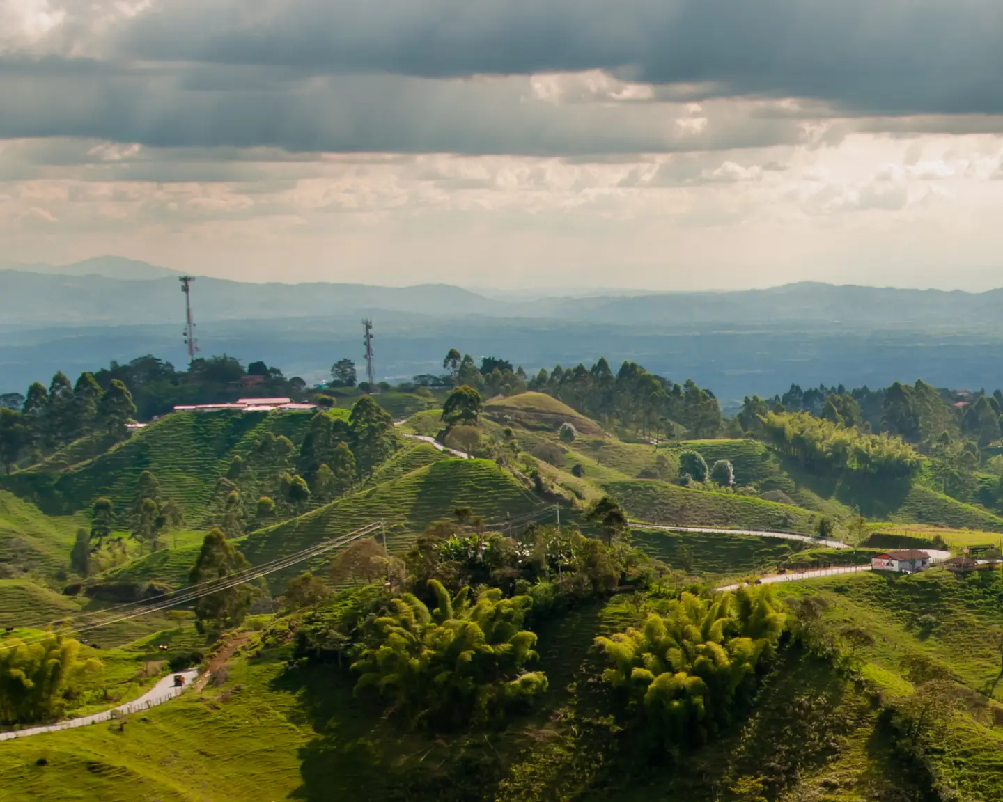 Viewpoint near Filandia, in the heart of the coffee growing region of Colombia