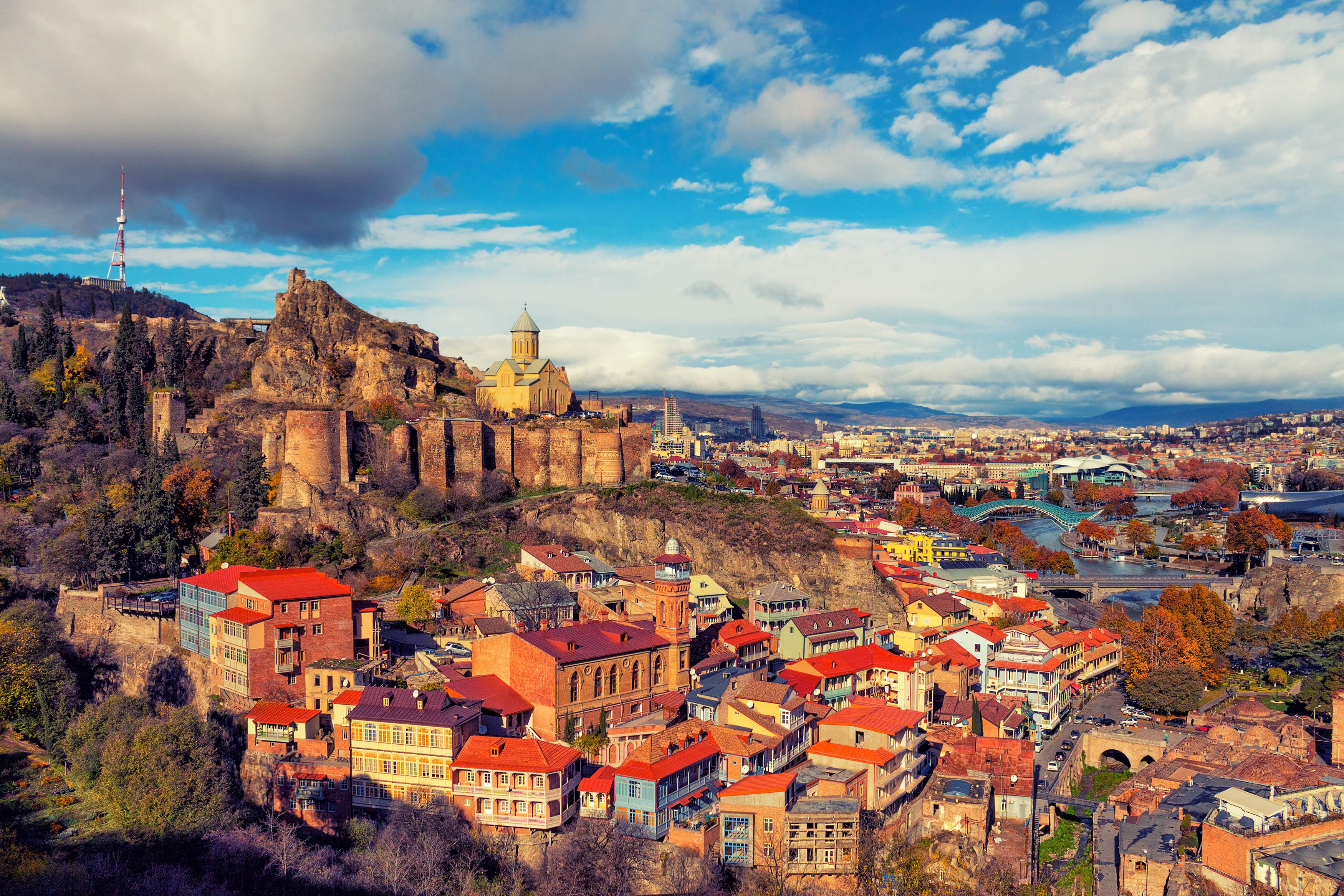 Tiflis Old Town Arial