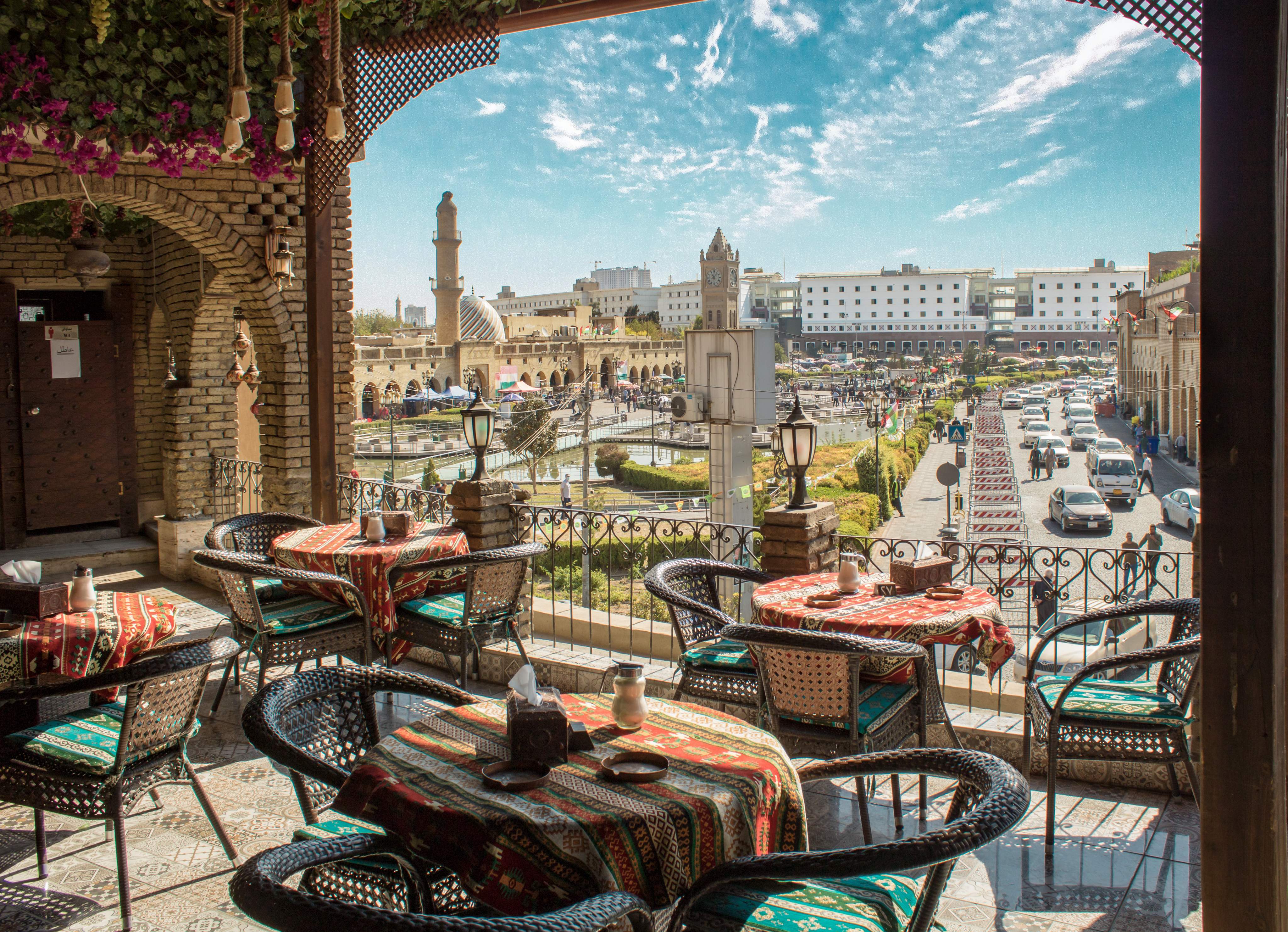 View from a cafe in Erbil, Iraq