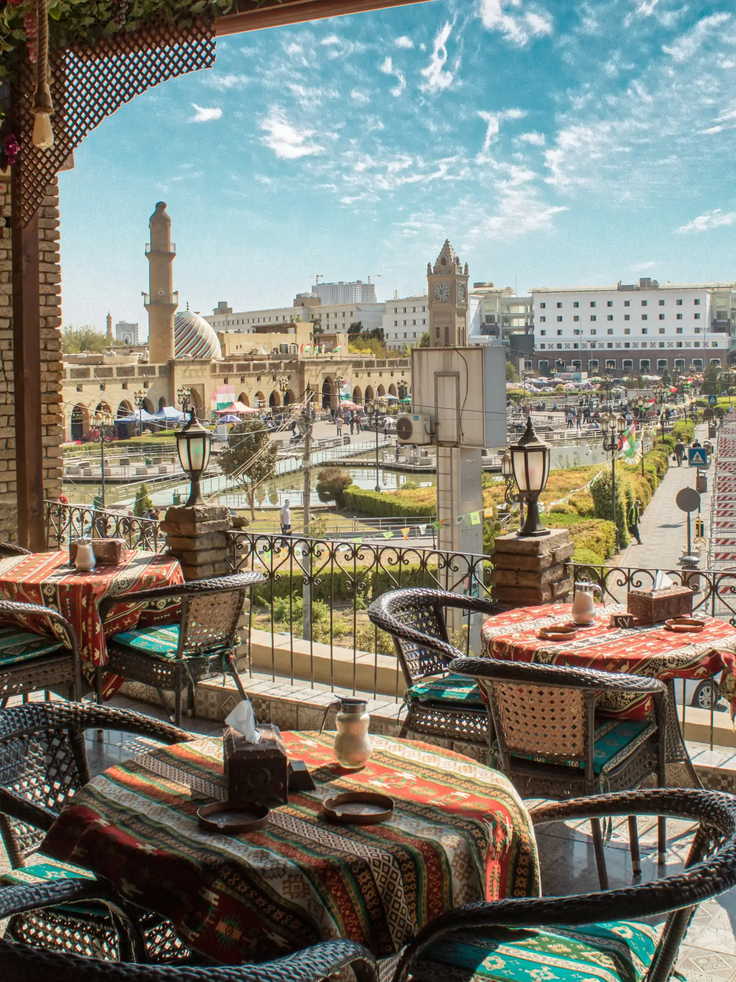 View from a cafe in Erbil, Iraq