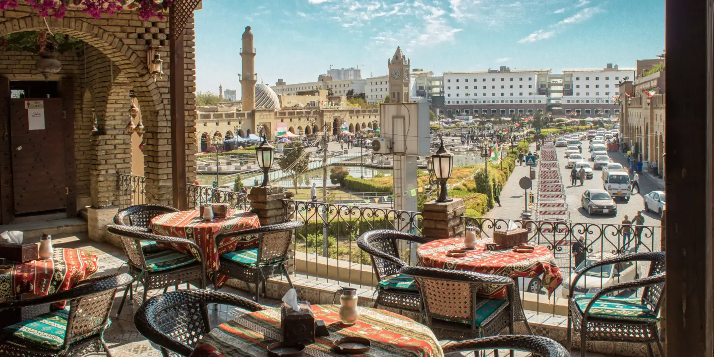 View from a cafe in Erbil, Iraq