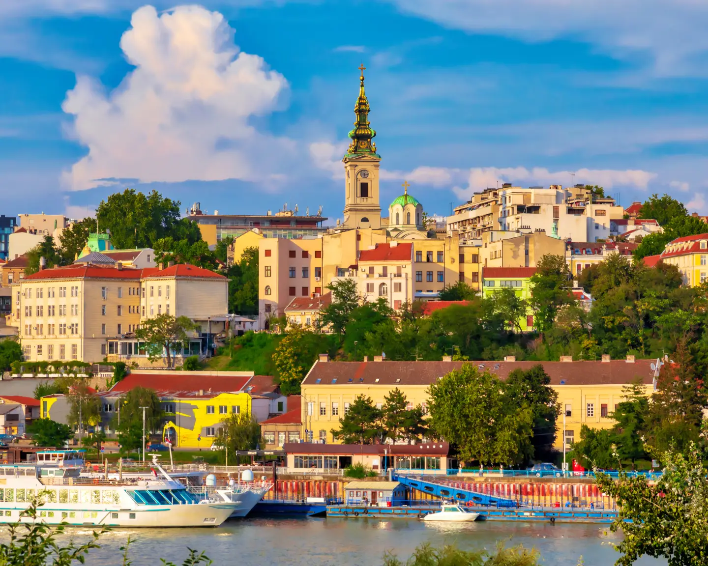 Horizon de Belgrade avec vue sur la vieille ville et le Danube