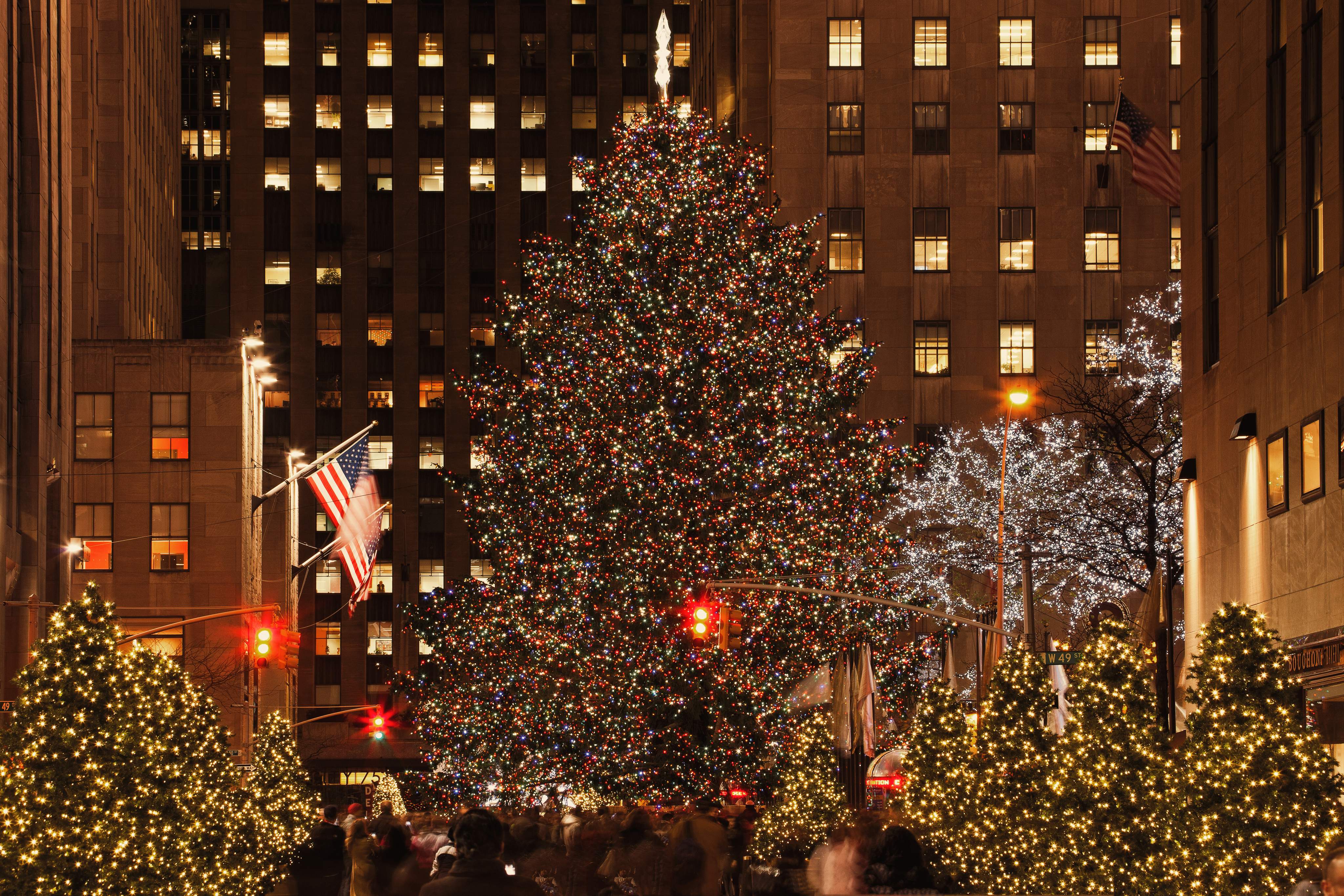 Weihnachtsbaum am Rockefeller Center in New York