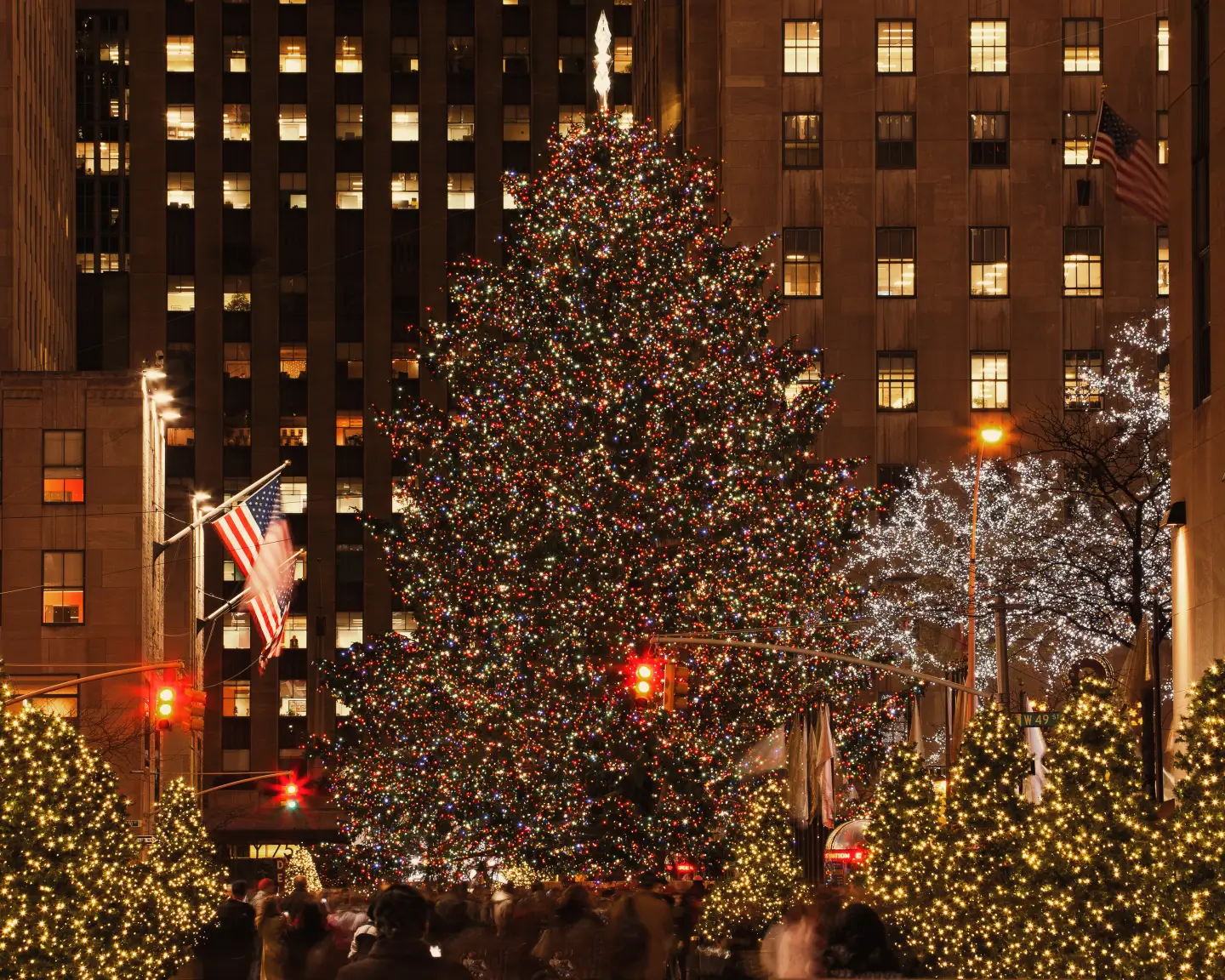 Weihnachtsbaum am Rockefeller Center in New York
