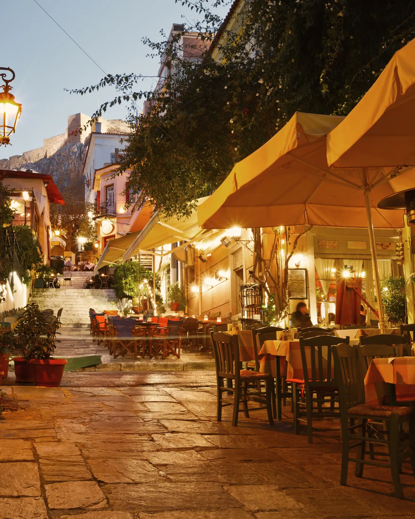 Streets of Plaka in center of Athens, Greece.