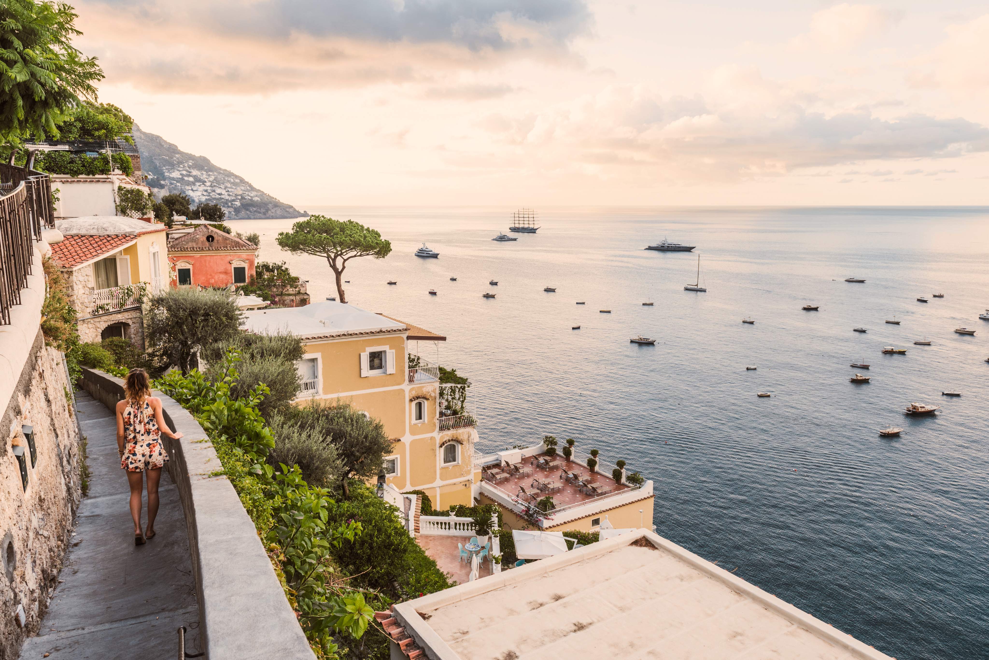 Scenic view on the Amalfi Coast in Italy