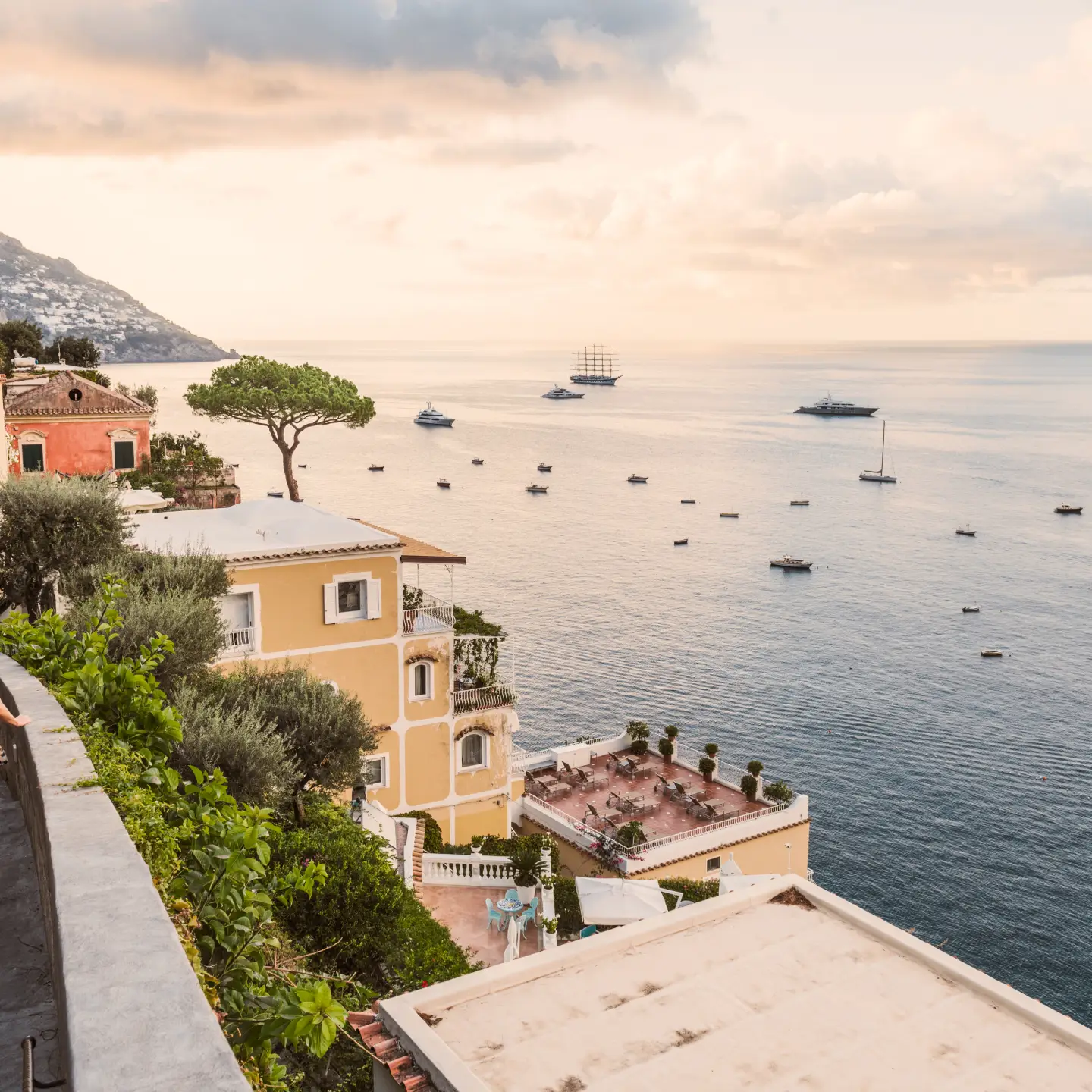 Scenic view on the Amalfi Coast in Italy