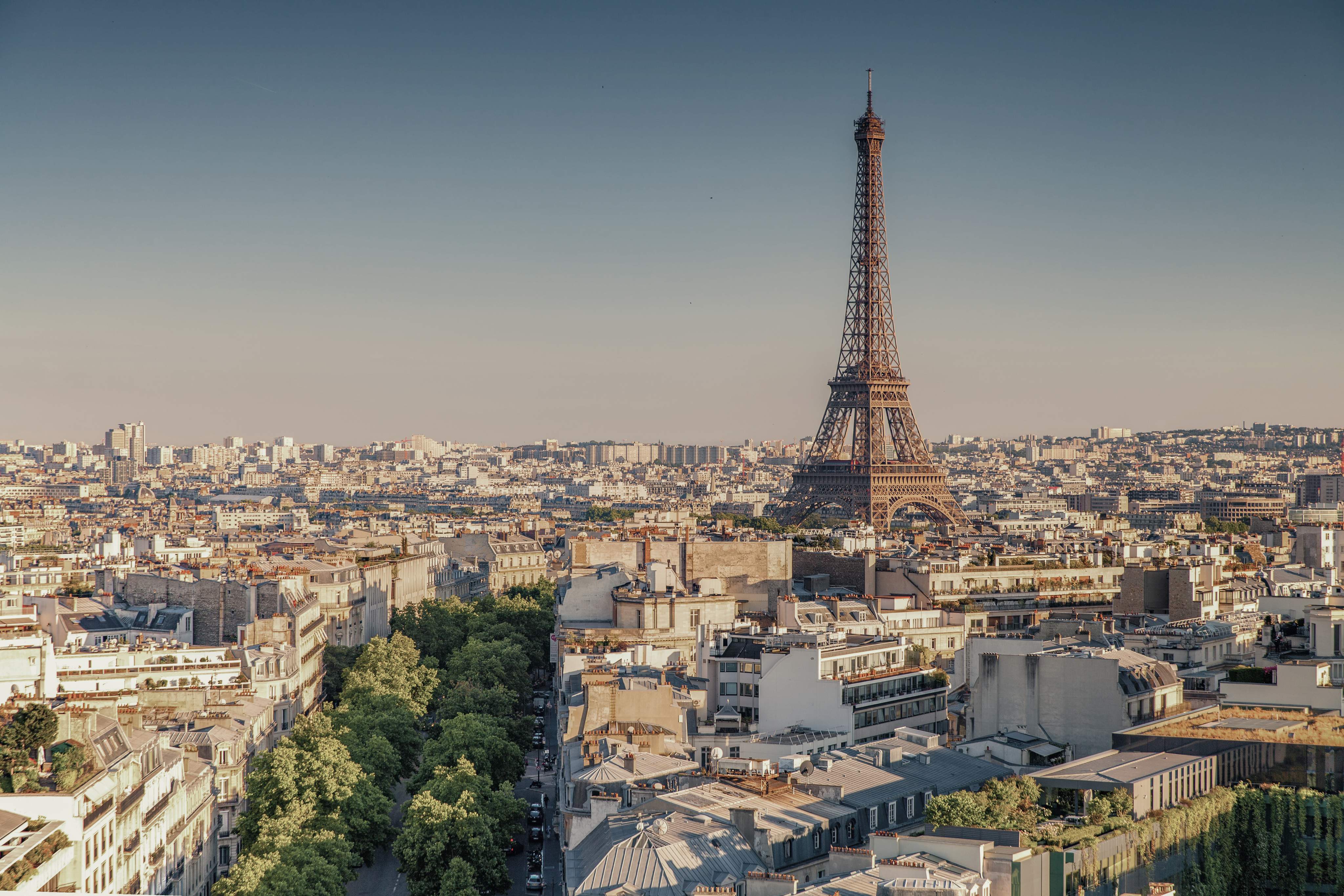 panoramic view of paris, france