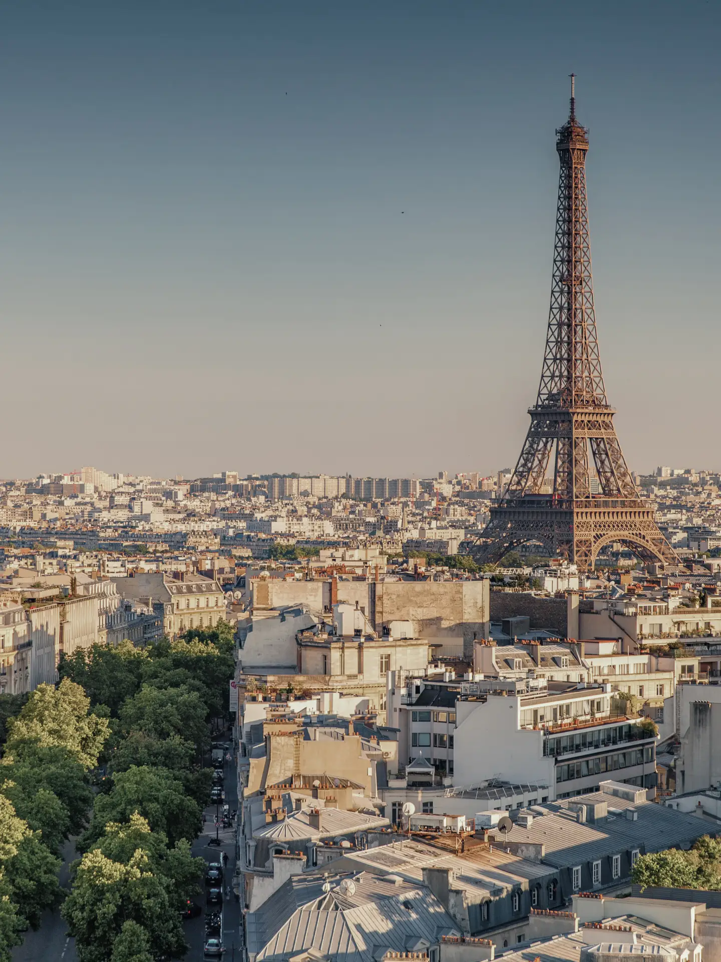 panoramic view of paris, france