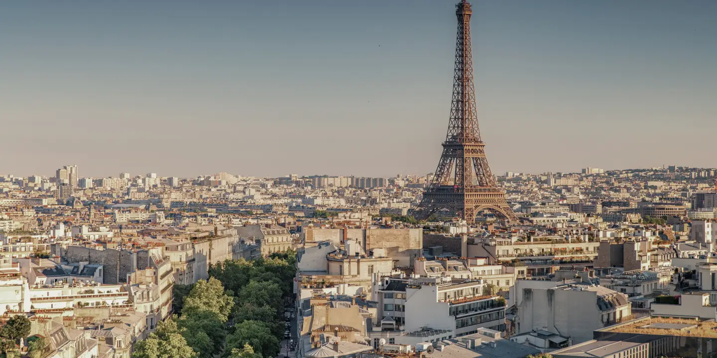 panoramic view of paris, france