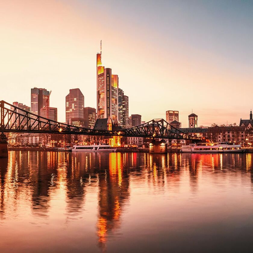 View of the Frankfurt skyline