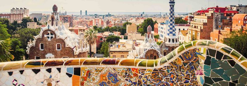 Barcelona Panoramic view of Barcelona from the Park Güell