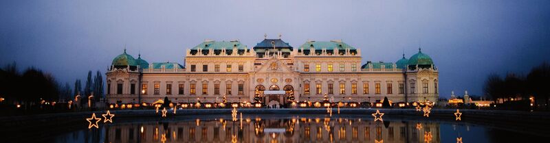 Christmas market in Vienna Nightly view of Schönbrunn Palace and its Christmas Market in Vienna, Austria