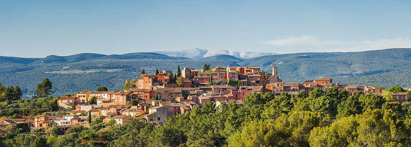 Scenic view of the charming Roussillon village in the Provence region of France