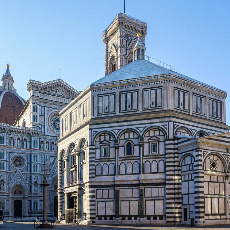 Baptistery of St John - octagonal baptistery in Romanesque design