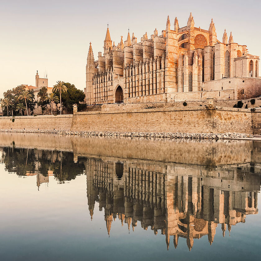View of the Cathedral of Palma, in Majorca, Spain
