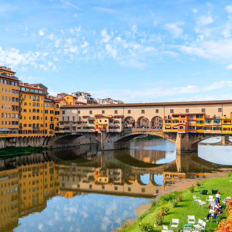 Famous landmark Ponte Vecchio in Florence, Italy