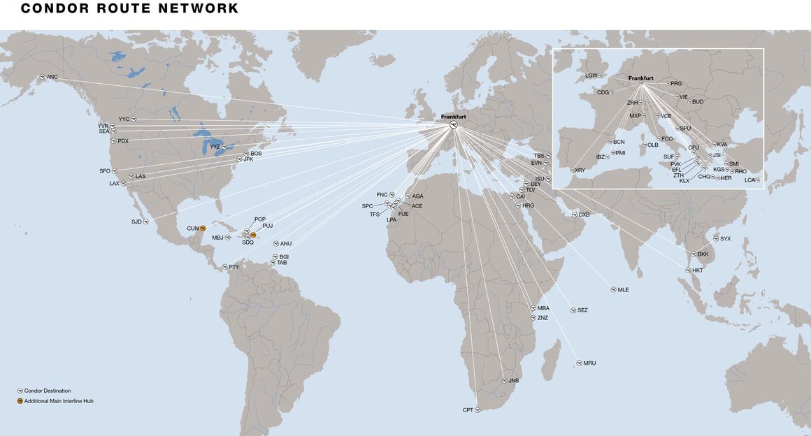 Illustration Destination Map Cargo Condor.