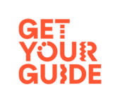 Logotype of GetYourGuide with re-orange letters