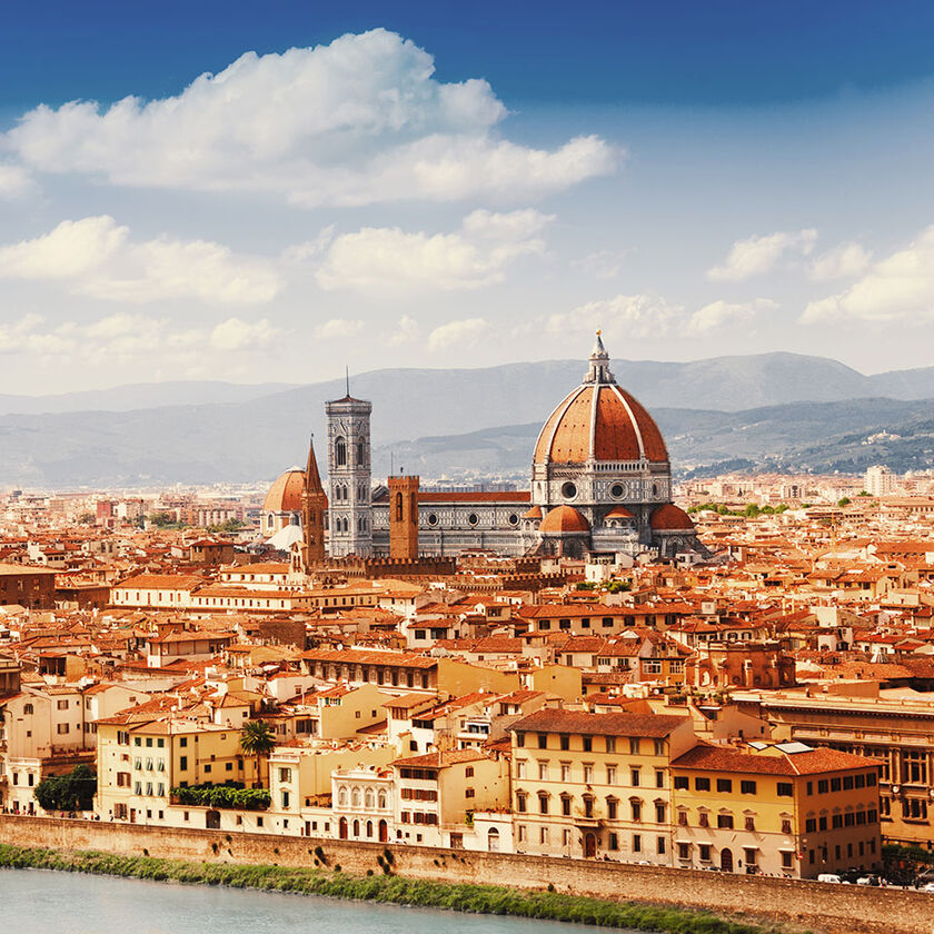 View of the city of Florence, capital of the Tuscany, Italy