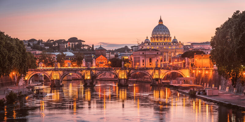 City of Rome by sunset
