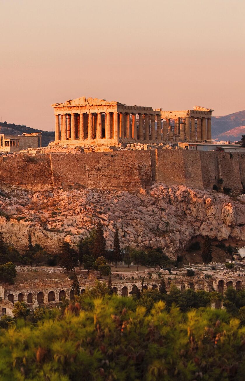 View of the Akropolis, in Athens